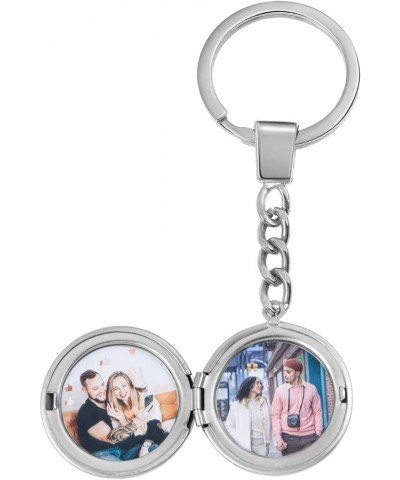 Couple Keychains Custom Stainless Steel Keychain Locket Keychain That Holds Pictures for Lovers Couples Style 2-silver $11.54...