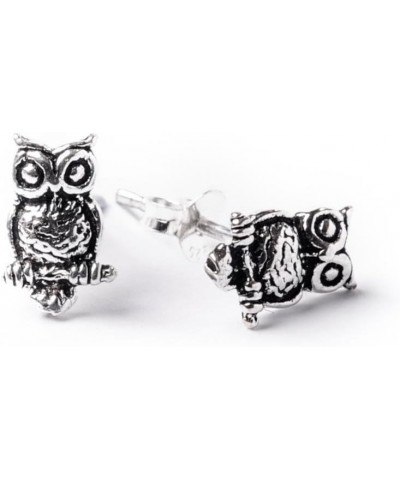 Women's 925 Sterling Silver Owl Stud Earrings $10.95 Earrings