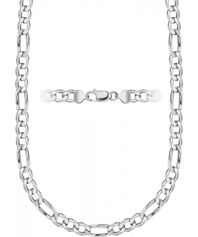 925 Sterling Silver Figaro Chain Necklace - 3.0MM-10.5MM - Made in Italy - Lobster Claw 18.0 Inches 7.5MM $15.08 Necklaces