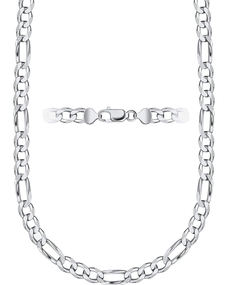 925 Sterling Silver Figaro Chain Necklace - 3.0MM-10.5MM - Made in Italy - Lobster Claw 18.0 Inches 7.5MM $15.08 Necklaces