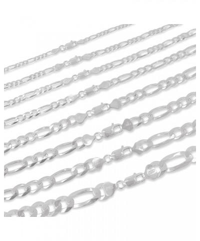 925 Sterling Silver Figaro Chain Necklace - 3.0MM-10.5MM - Made in Italy - Lobster Claw 18.0 Inches 7.5MM $15.08 Necklaces