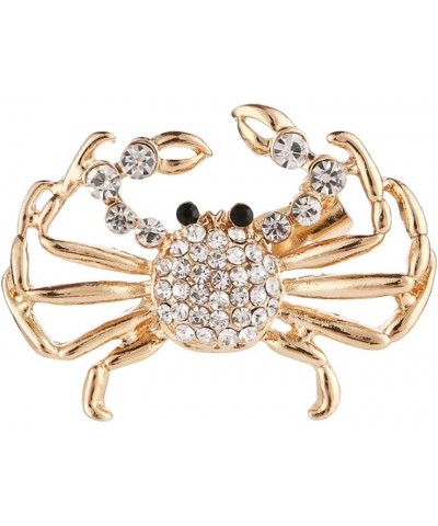 Crab Brooch Pin for Women Girls Fashion Sparking Rhinestone Animal Brooches Dress Shirt Backpack DIY Craft Gold Tone $5.95 Br...