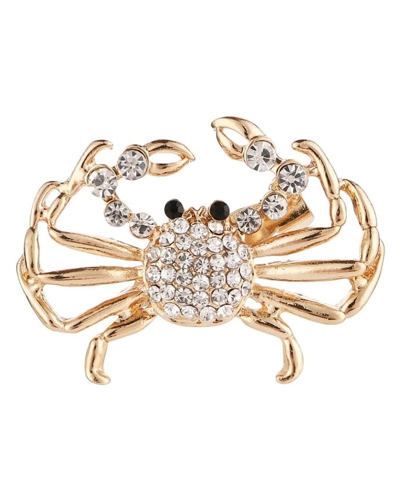 Crab Brooch Pin for Women Girls Fashion Sparking Rhinestone Animal Brooches Dress Shirt Backpack DIY Craft Gold Tone $5.95 Br...