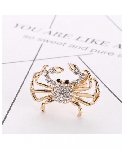 Crab Brooch Pin for Women Girls Fashion Sparking Rhinestone Animal Brooches Dress Shirt Backpack DIY Craft Gold Tone $5.95 Br...