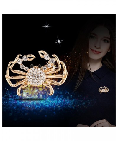 Crab Brooch Pin for Women Girls Fashion Sparking Rhinestone Animal Brooches Dress Shirt Backpack DIY Craft Gold Tone $5.95 Br...