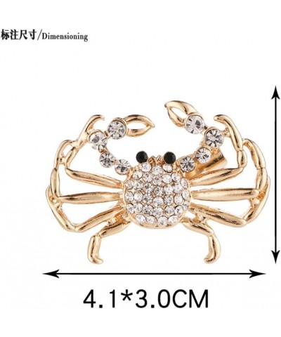 Crab Brooch Pin for Women Girls Fashion Sparking Rhinestone Animal Brooches Dress Shirt Backpack DIY Craft Gold Tone $5.95 Br...