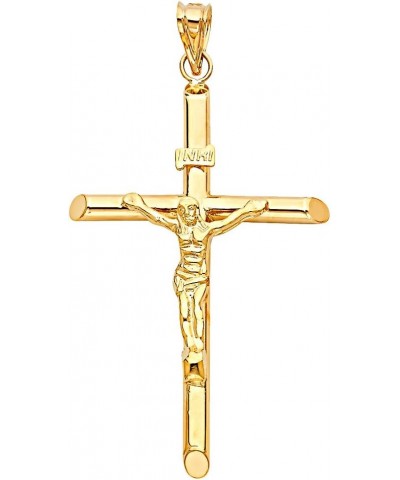 14k REAL Yellow Gold Religious Crucifix Jesus Cross Charm Pendant - 5 Different Size Available 60 x 35 mm $52.08 Pendants