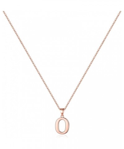 S925 Sterling Silver Initial Necklaces for Women Girls, Dainty 14K Rose Gold Vermeil Initial Necklace Letter Initial Pendant ...