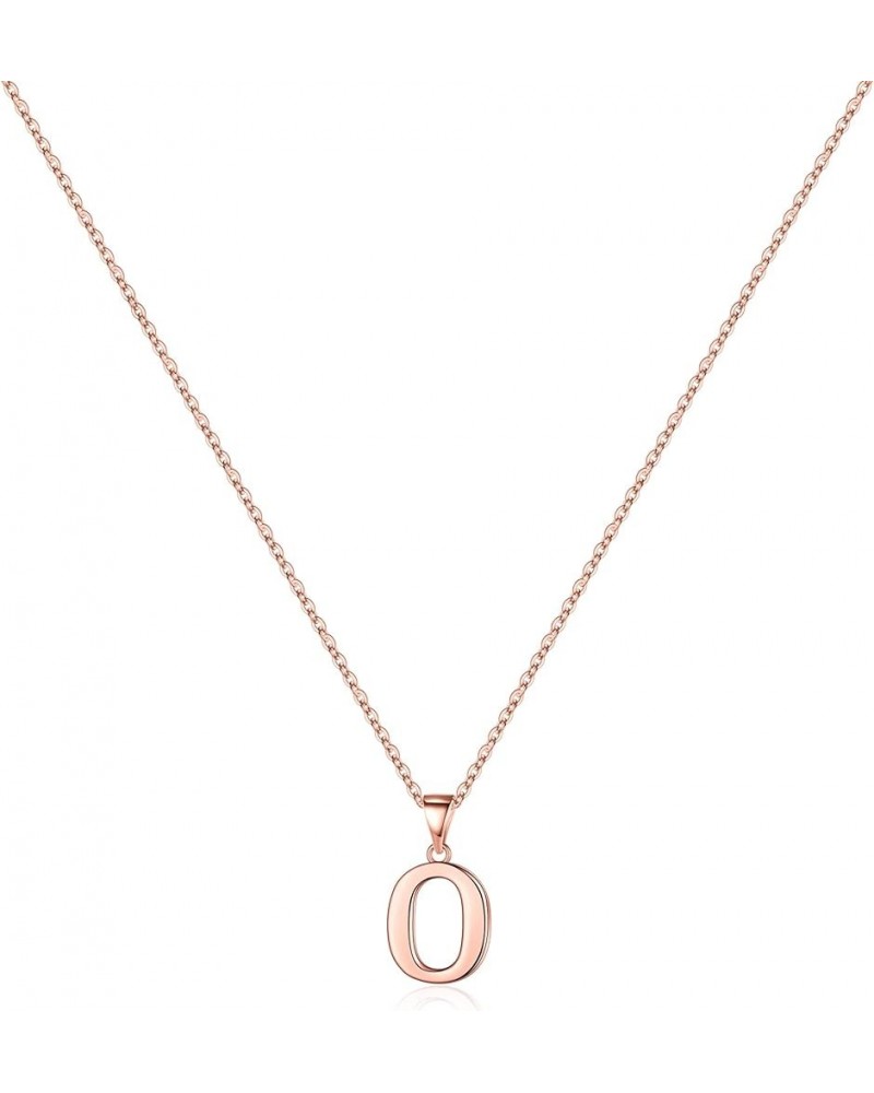 S925 Sterling Silver Initial Necklaces for Women Girls, Dainty 14K Rose Gold Vermeil Initial Necklace Letter Initial Pendant ...