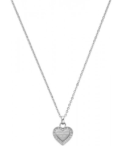 Silver-Tone Necklace for Women, Necklaces for Women, Jewelry for Women Heart Charm Pendant $29.16 Necklaces