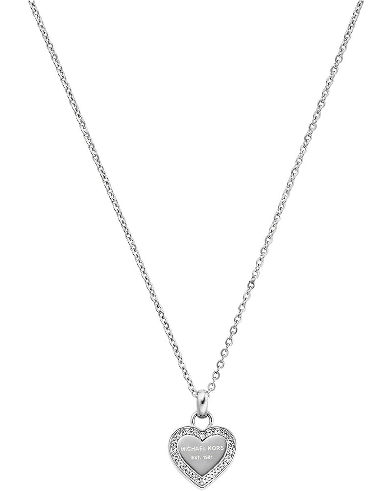 Silver-Tone Necklace for Women, Necklaces for Women, Jewelry for Women Heart Charm Pendant $29.16 Necklaces