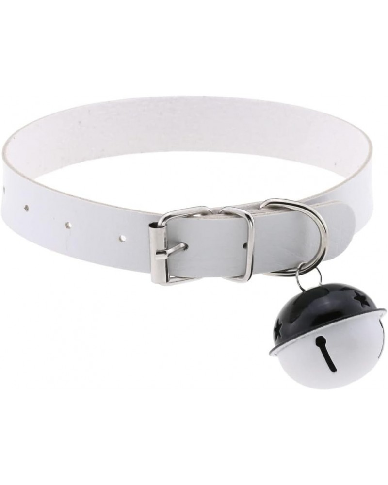 Multicolor PU Simulated Leather Bell Belt Collar Choker Necklace White $7.55 Necklaces