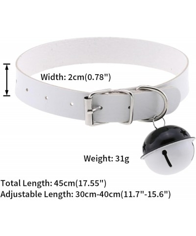 Multicolor PU Simulated Leather Bell Belt Collar Choker Necklace White $7.55 Necklaces