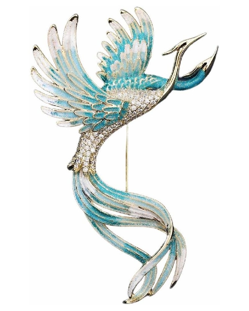 Enamel Gradient Color Phoenix Brooch Fashion Clothing Broches & Pins Jewelry Christmas Gift Blue $16.10 Brooches & Pins