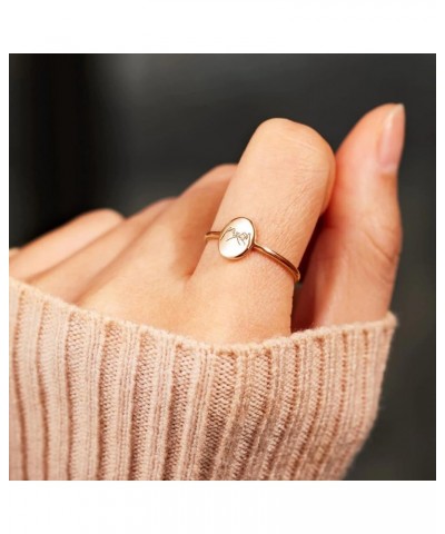 Sterling Silver Pinky Promise Ring for Women Mother Daughter Ring Dainty Friendship Ring for Bestie Minimalist Signet Valenti...