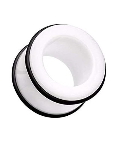 Basic Acrylic No Flare Ear Gauge Tunnel Plug 3/4" (19mm), White $8.66 Body Jewelry