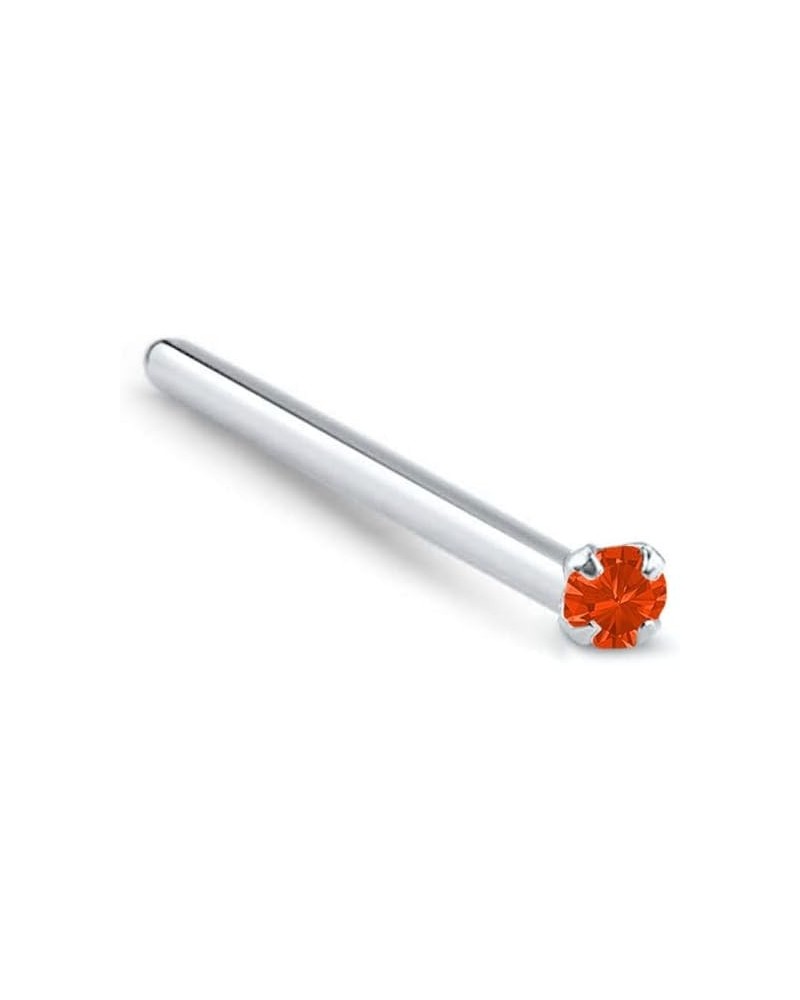 925 Sterling Silver Straight Nose Stud Ring Choose Your Color Tiny Micro 1mm 22G Orange $8.31 Body Jewelry