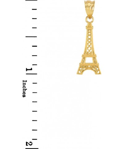 14K Yellow Gold Paris Eiffel Tower Travel Charm Pendant $42.31 Pendants