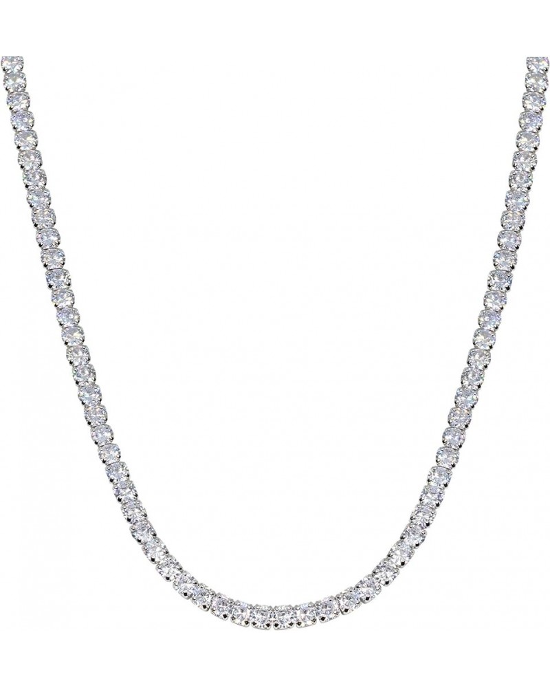 18K Gold Plated Cubic Zirconia Round 4MM Classic Tennis 18 Inches Chain Necklace For Women, Girls & Men Comes With a Gift Box...