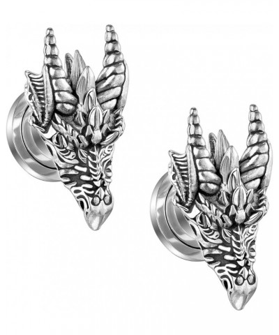 316L Stainless Steel Dragon Head Screw Fit Plugs, Sold as a Pair 12mm (1/2") $10.96 Body Jewelry