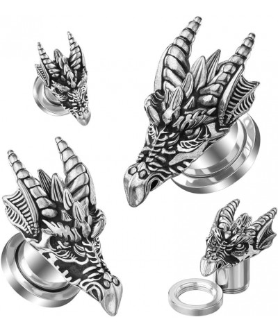 316L Stainless Steel Dragon Head Screw Fit Plugs, Sold as a Pair 12mm (1/2") $10.96 Body Jewelry