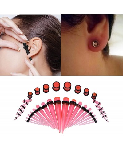 Ear Gauges Stretching Kit, 8 Types Fashionable Acrylic Stretcher Ear Plug Taper Expander O-Ring Stretching Kit Body Piercing ...