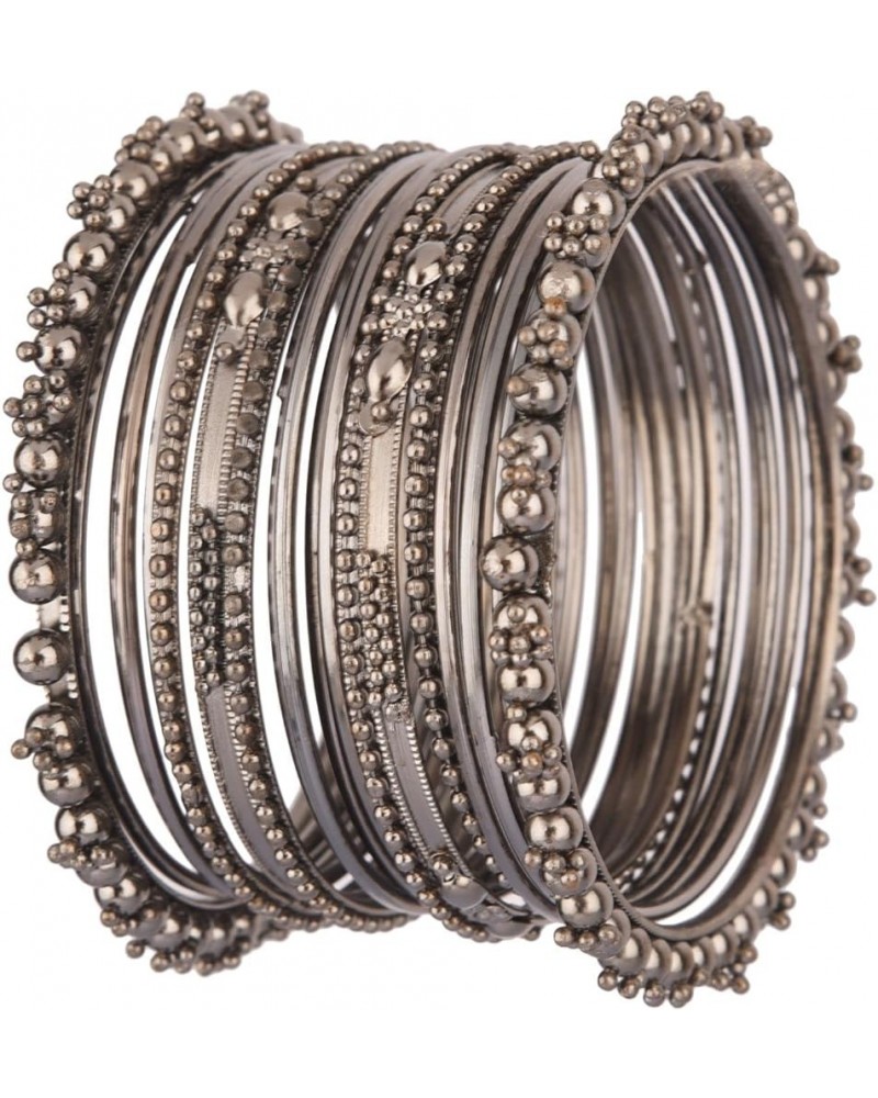 Boho Vintage Antique Ethnic Gypsy Tribal Indian Oxidized Bracelet Bangles Set Jewelry German Silver (Set of 20 Pcs) 2.4 $16.1...