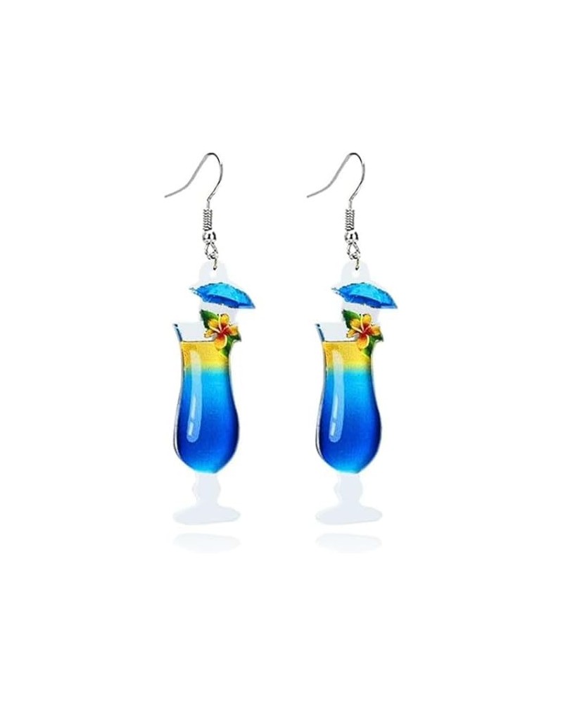 Lifelike 3D Simulation Beer Mug Earrings Miniature Wine Glass Dangle Drop Earrings for Women Girls Cute Funny Food Ear Jewelr...