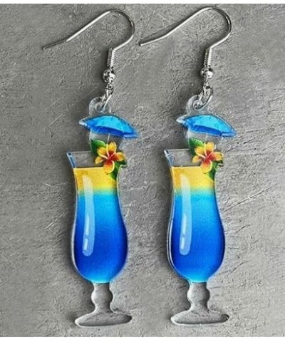 Lifelike 3D Simulation Beer Mug Earrings Miniature Wine Glass Dangle Drop Earrings for Women Girls Cute Funny Food Ear Jewelr...