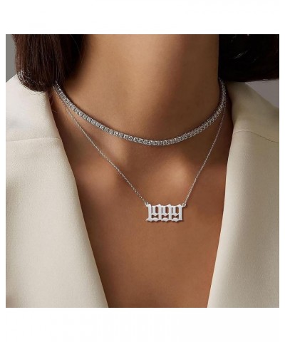 Birth Year Necklace for Women,Stainless Steel Birth Year Number Pendant Necklace Birthday Anniversary 2017 $7.13 Necklaces