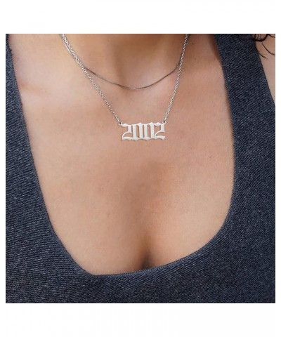 Birth Year Necklace for Women,Stainless Steel Birth Year Number Pendant Necklace Birthday Anniversary 2017 $7.13 Necklaces