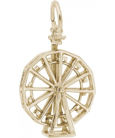 Ferris Wheel Charm, Charms for Bracelets and Necklaces yellow gold plated silver $27.20 Bracelets