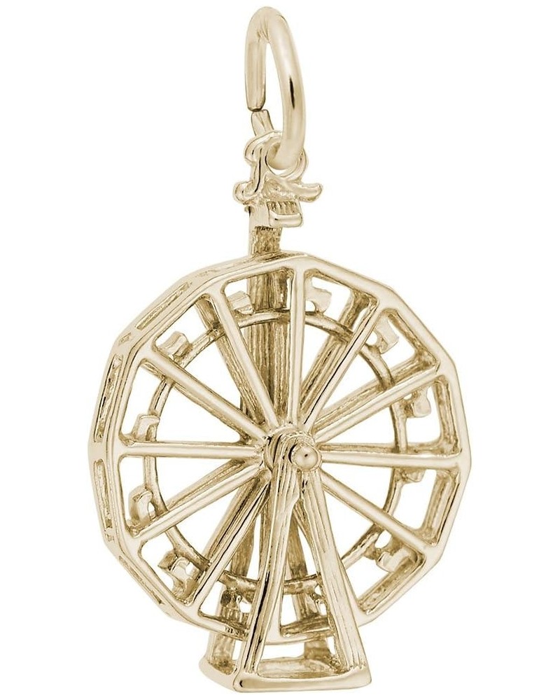 Ferris Wheel Charm, Charms for Bracelets and Necklaces yellow gold plated silver $27.20 Bracelets