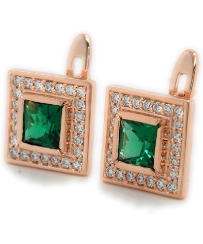 Gemma Collection Fashion Jewelry Luxurious Earring with a Glamorous Design Features Square Shaped Diamond Cubic Zirconia Crea...