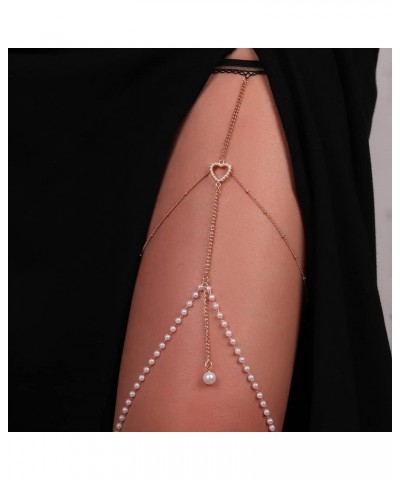 Boho Heart and Butterfly Leg Chain Sexy Multilayer Love Thigh Chain Summer Beach Body Jewerly for Women and Girls 4 $8.39 Bod...