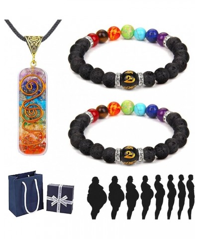 Pulsera Arus 7 Chakras Original, 7 Chakra Bracelet with Real Stones, 7 Chakra Necklace and Bracelet Set for Women and Men, Je...