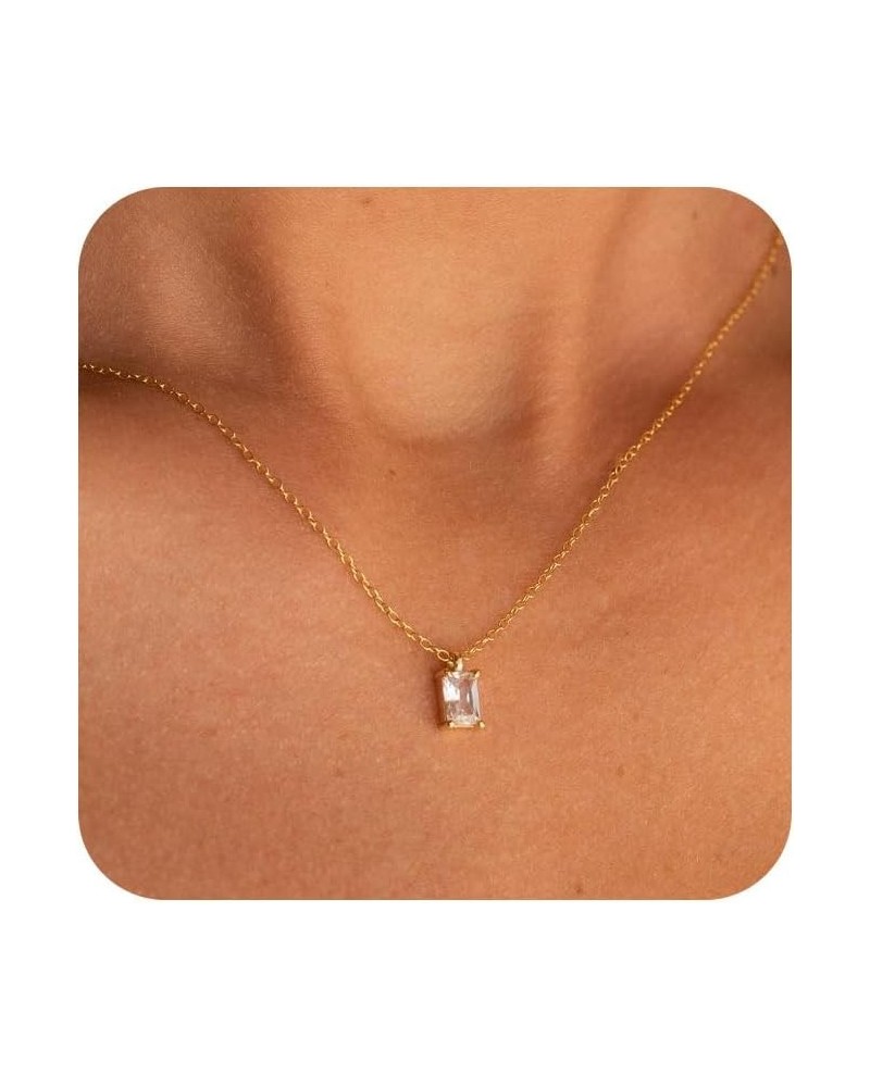 Gold Necklace for Women,14k Gold Plated CZ Heart Cross Necklace Simple Cross Choker Necklace Dainty Gold Diamond Pendant Neck...