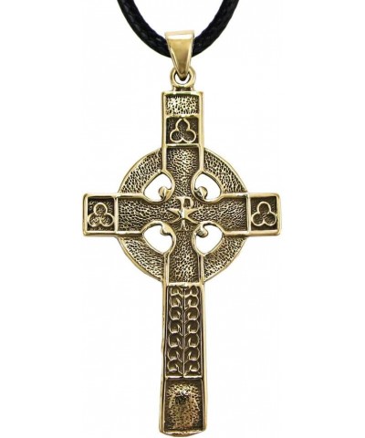 Bronze Celtic Cross Pendant Necklace - 2.5 Inches Tall $10.00 Necklaces