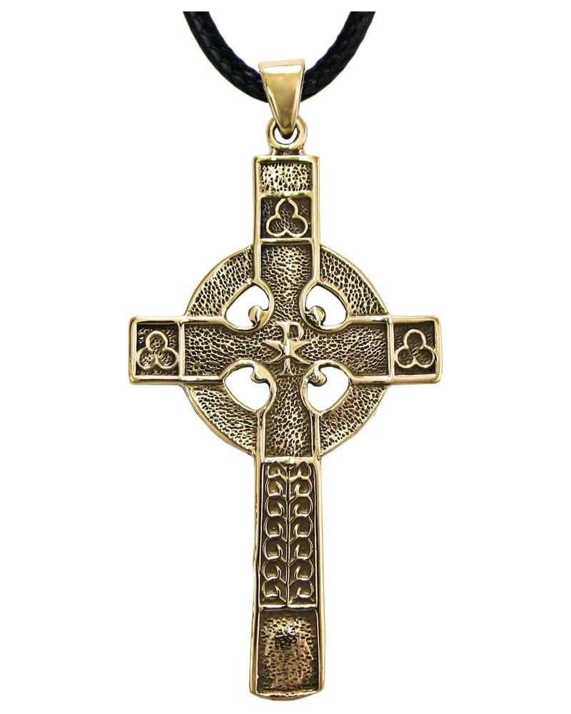 Bronze Celtic Cross Pendant Necklace - 2.5 Inches Tall $10.00 Necklaces