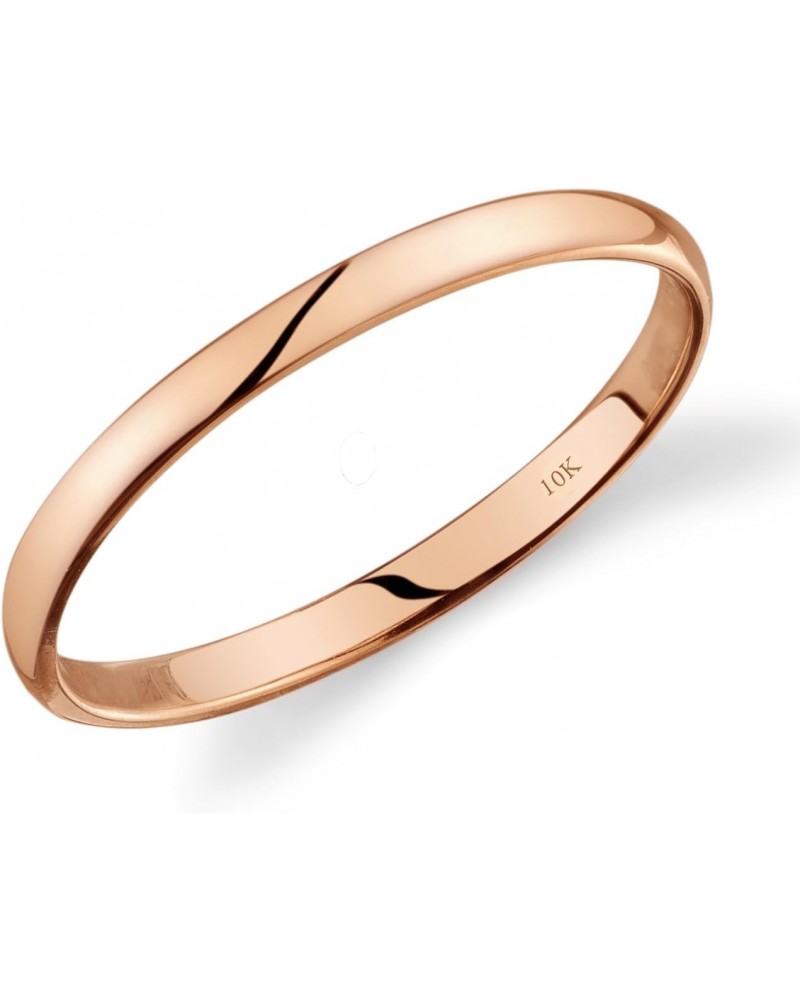 10k Rose Gold Light Comfort Fit 2mm Wedding Band Size 6 $4.58 Bracelets