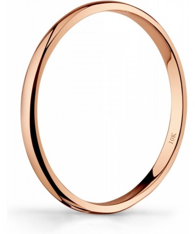 10k Rose Gold Light Comfort Fit 2mm Wedding Band Size 6 $4.58 Bracelets