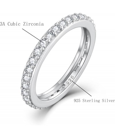 Women Rings 925 Sterling Silver 1.7mm Cubic Zirconia White Gold Engagement Rings for Women Wedding Rings Gifts 5 White $26.51...