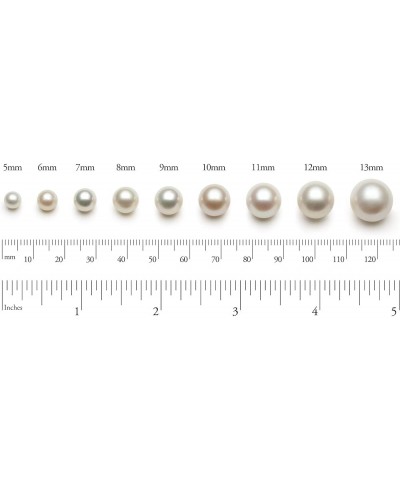 Natural Pink Cultured Freshwater Pearl Stud Earrings for Women Sterling Silver 9.0-9.5mm $24.38 Earrings