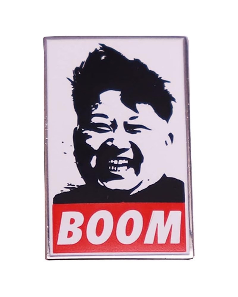 Happy Kim Jong Un Enamel Pin Supremeee-Leader Brooch Boom Badge Funny Celebrity Jwelery Decor for Backpacks, Women, Collectio...