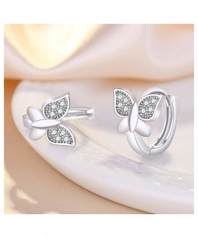 Butterfly Hoop Earrings, Elegant Earrings Korean Style Fashion Jewelry Hoop Earrings Ear Buckles Women Earrings Hoop Earrings...