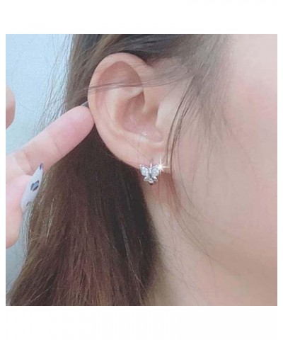 Butterfly Hoop Earrings, Elegant Earrings Korean Style Fashion Jewelry Hoop Earrings Ear Buckles Women Earrings Hoop Earrings...