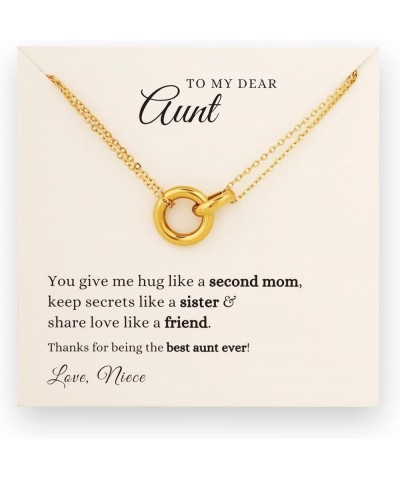 To My Aunt Necklace, Gifts for Aunt from Niece Interlocking Card A1 $6.50 Necklaces