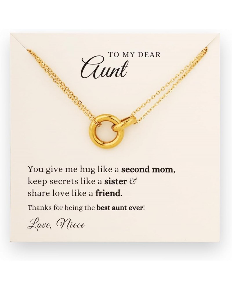 To My Aunt Necklace, Gifts for Aunt from Niece Interlocking Card A1 $6.50 Necklaces