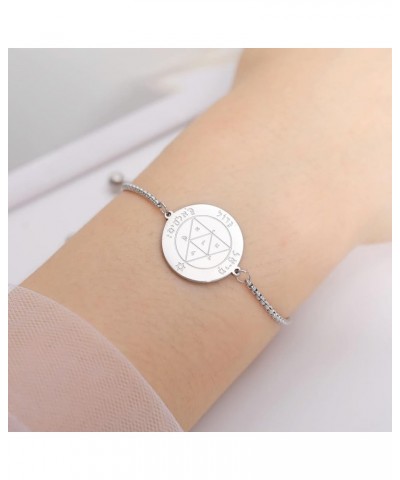 Seal Of Solomon Bracelets For Men Women Stainless Steel Fashion Chic Solomon Pendant Adjustable Bracelet Magick Amulet Jewelr...