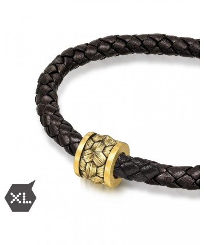 999 24K Solid Gold Noir XL Charm Gold Chainmail Pattern Charm Bracelet for Women, Men and Unisex 93841C $135.00 Bracelets